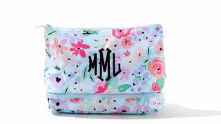 Monogrammed Double Layer Makeup Bag [upl. by Koziara]