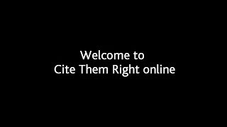 Welcome to Cite them right online [upl. by Nal]