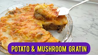 The training of 4 gratin models which is the third one  How to make potato and mushroom gratin [upl. by Eahsed]