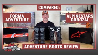 Adventure Boots Dogfight Forma Adventure vs Alpinestars Corozal Comparison [upl. by Constantin]