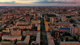 Новосибирск с дрона закат и рассвет  Novosibirsk Drone sunrise sunshine [upl. by Neeruan]