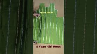 ✨5 Years girl dress for sewing beginners✨ 5year dress cutting stichingtips viral shorts learn [upl. by Namreh601]