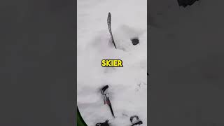 Intelligent Skier saves his Friend from getting trapped shorts [upl. by Anifad]