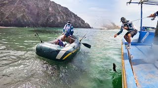 Pescando en diferentes BOTES cabrilla y lenguado [upl. by Neellok681]