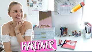 SCHREIBTISCH MAKEOVER 👩‍🍳Organisation amp DIYS  So lernst du gut backtoschool 📚 [upl. by Findley]