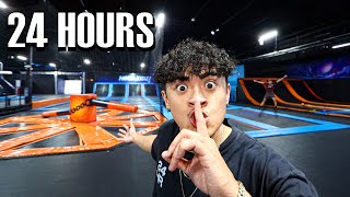 24 HOUR OVERNIGHT CHALLENGE in TRAMPOLINE PARK [upl. by Mrots]