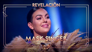 Georgina Rodríguez desenmascarada como el León  Mask Singer Adivina quién canta [upl. by Hnilym711]