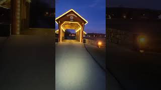 Riding through Das Dutchman Essenhaus covered bridge [upl. by Hilda814]