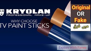 Fake Vs Original Kryolan Tv Paint Stick  How to Buy Base Stick [upl. by Drarrej]