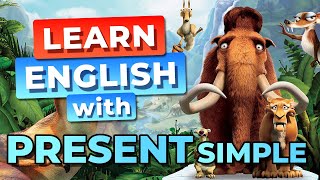 PRESENTE SIMPLE en Inglés en la Era de Hielo Nivel 1  Aprende Inglés con Ice Age [upl. by Osnofedli]