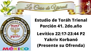 Porción 41 Año 2 de estudio de la Toráh Levítico 22172344 Trienal Parte 2 [upl. by Alemaj768]