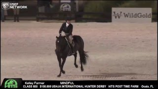 Kelley Farmer amp Mindful Win the 100000 USHJA International Hunter Derby [upl. by Anitnamaid]