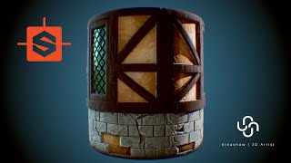 TIMELAPSE  Substance Designer Tutorial  Stylized Medieval Wall [upl. by Frances42]