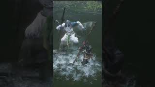 Fighting with WhiteClad Noble  Black Myth Wukong viralshorts viral mythGamers shorts [upl. by Haeckel548]