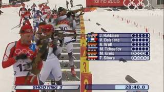 Biathlon  Mens 15Km Mass Start  Turin 2006 Winter Olympic Games [upl. by Fritzie106]