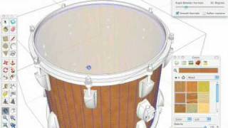 Sketchup the start of my modeled drum kit [upl. by Ahsiemaj]