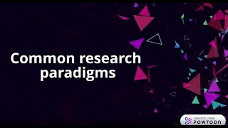 Common research paradigms [upl. by Nevah]