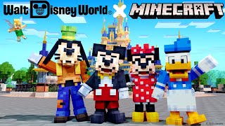 Minecraft Walt Disney World Magic Kingdom  Skin Pack  World Review [upl. by Annek]