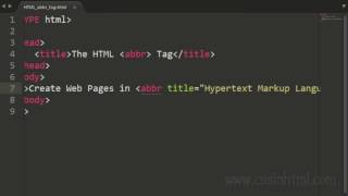 HTML abbr tag [upl. by Zorah]