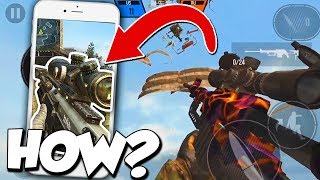 HE HIT A COD TRICKSHOT ON HIS PHONE TRICKSHOT WITH AN IPHONE [upl. by Adele951]