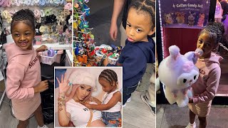 Cardi B Takes Her Kids Kulture amp Wave on a Shopping Trip for Toys amp Cotton Candy [upl. by Bertram]