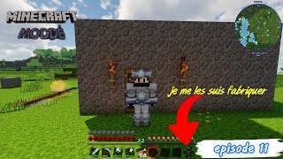 JE ME FABRIQUE DES VITRES ET JE TROUVE DU FER   MINECRAFT MODDER 11 [upl. by Zoilla]