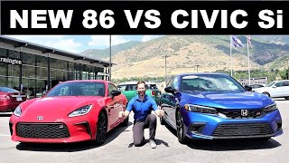 2022 Toyota 86 Vs 2022 Honda Civic Si Which Affordable Performance Car Is Best [upl. by Nagn639]