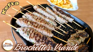 Brochettes de Viande Hachée Kefta Recette Facile et Rapide [upl. by Itsrejk]