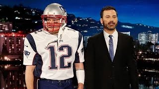 Watch Matt Damon Hilariously Crash Jimmy Kimmel Live Dressed as Tom Brady [upl. by Nnaegroeg]