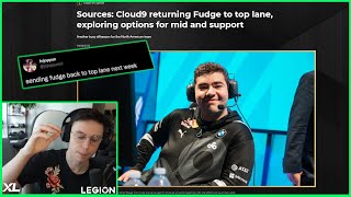 Caedrel Reacts To C9 Roster Changes Fudge Top Zven Support [upl. by Anaig]