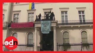 Squatters STORM Sanctioned Oligarchs London Mansion [upl. by Colis178]