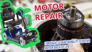 Mobility Scooter MOTOR REPAIR Guide  Watch My BASIC Mobility Scooter Motor Refurbishment Guide [upl. by Saisoj]