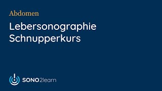 Leberultraschall Sonographie  Schnupperkurs  SONO2learn [upl. by Myca852]