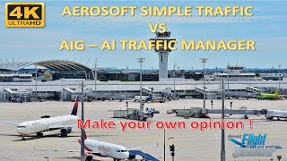 FS 2020  THE FIGHT  AEROSOFT SIMPLE TRAFFIC vs AIG AI TRAFFIC MANAGER in EDDM Munich Airport [upl. by Wakefield]