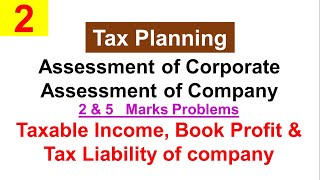 Book Profit Taxable Income and Tax Liability of the Company  Tax Planning [upl. by Town440]