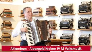 Akkordeon  Alpengold Krainer IV M Volksmusik  musikrumbergerde [upl. by Arret]