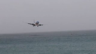 SCARY Westjet Boeing 737 almost crashes into water  St Maarten [upl. by Hennahane447]