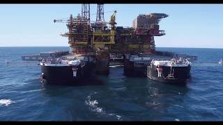 Allseas  Pioneering Spirit removing Brent Delta topsides [upl. by Opportina764]