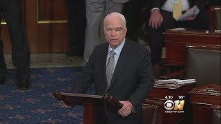 McCain Returns To Congress To Cheers From Fellow Senators [upl. by Allenod]