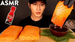 ASMR SALMON SASHIMI  NUCLEAR FIRE SAUCE MUKBANG No Talking EATING SOUNDS  Zach Choi ASMR [upl. by Krenn914]