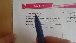 Karekök YKSLYS DİZİLER Test3 Matematik Anlatımlı Çözümleri [upl. by Nofpets]