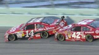 Montoya blackflagged after retaliating on Stewart Homestead 2009 [upl. by Lars]