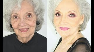 Maquillaje para Abuelas Piel Madura Mujeres 80 [upl. by Onairam]