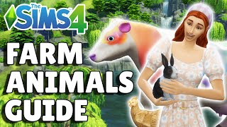 Complete Farm Animals Guide Birds Rabbits Chickens Cows Llamas  The Sims 4 Cottage Living [upl. by Valentino]