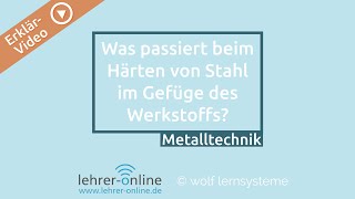 Was passiert beim Härten von Stahl im Gefüge des Werkstoffs [upl. by Mimi]