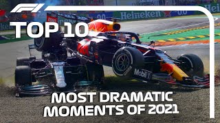 Top 10 Most Dramatic Moments Of The 2021 F1 Season [upl. by Oberstone]