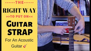 How To Attach Guitar Strap To an Acoustic Guitar The Right Way  FREE BONUS [upl. by Bakeman]