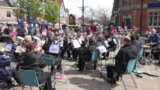 Hebden Bridge Brass Band  Lytham Square  26 April 2014 [upl. by Arehs]