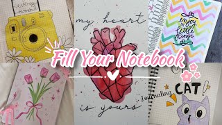 45 Creative Ideas To Fill Your Empty Notebooks  Doodle Ideas  Journaling Ideas🌈🎨📚 [upl. by Randall]