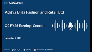 Aditya Birla Fashion and Retail Ltd Q2 FY202425 Earnings Conference Call [upl. by Lolande876]